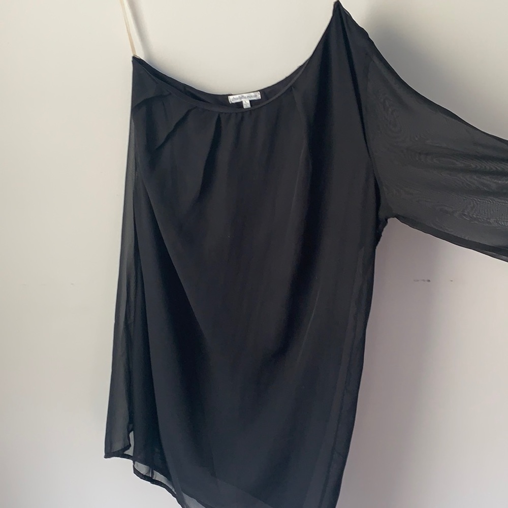 CHARLOTTE RUSSE Black One Shoulder Dress, Size Large